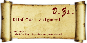 Dibáczi Zsigmond névjegykártya