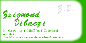 zsigmond dibaczi business card